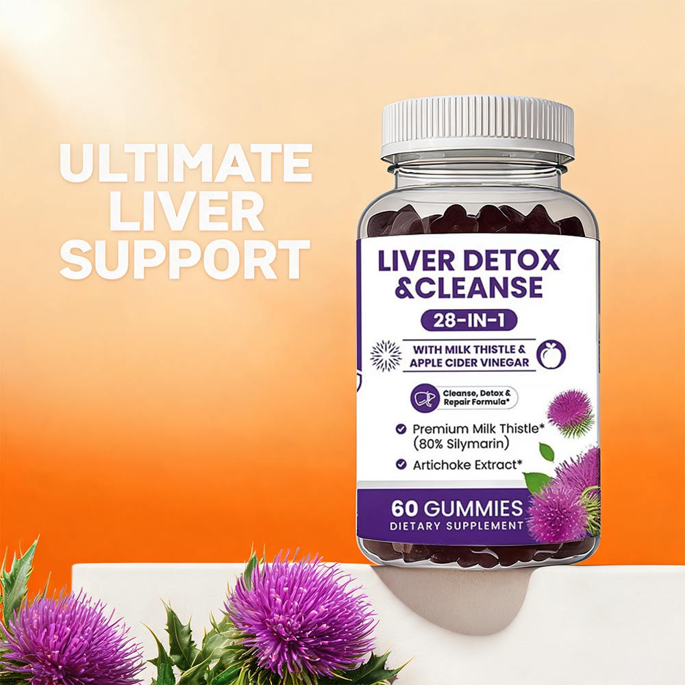 Health Wellness Gummies - Milk Thistle Liver Support Gummies 28-in-1