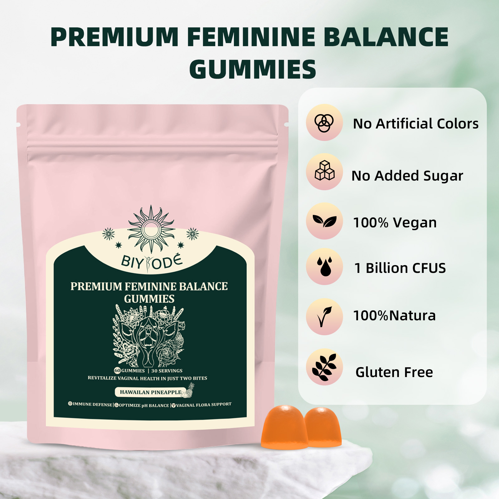 2 BAG Premium Feminine Balance - Health Wellness Gummies 评论和价格