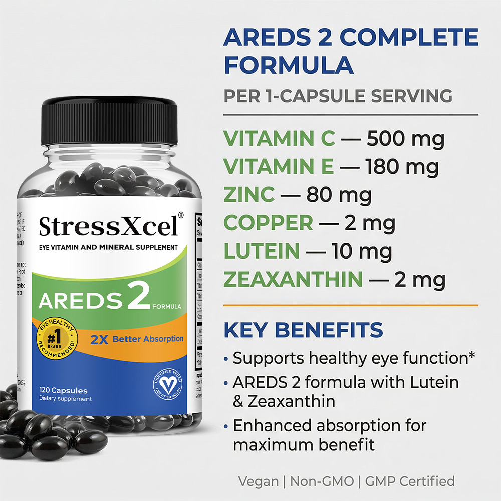 AREDS 2 Eye Capsules, Lutein & - Health Wellness Day 评论和价格