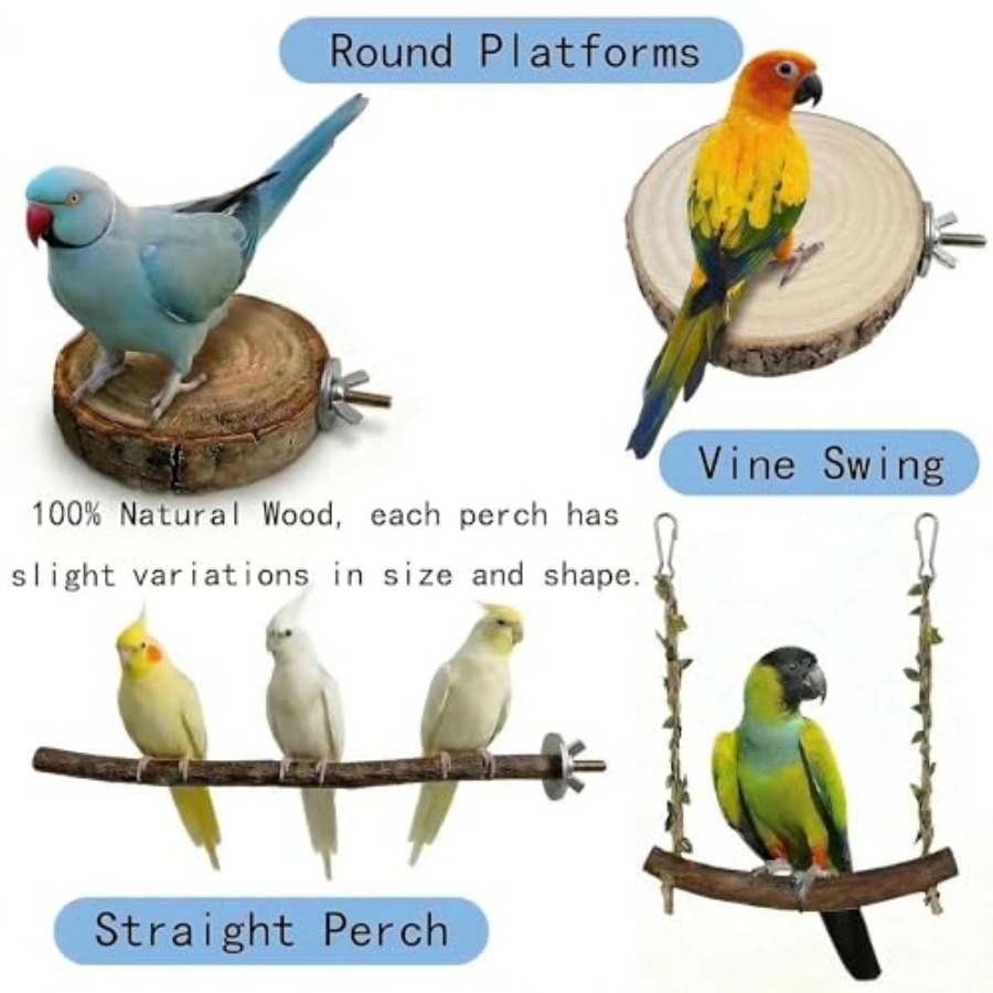 8PCS natural wood bird perches - Health & Wellness Therapy Center 评论和价格