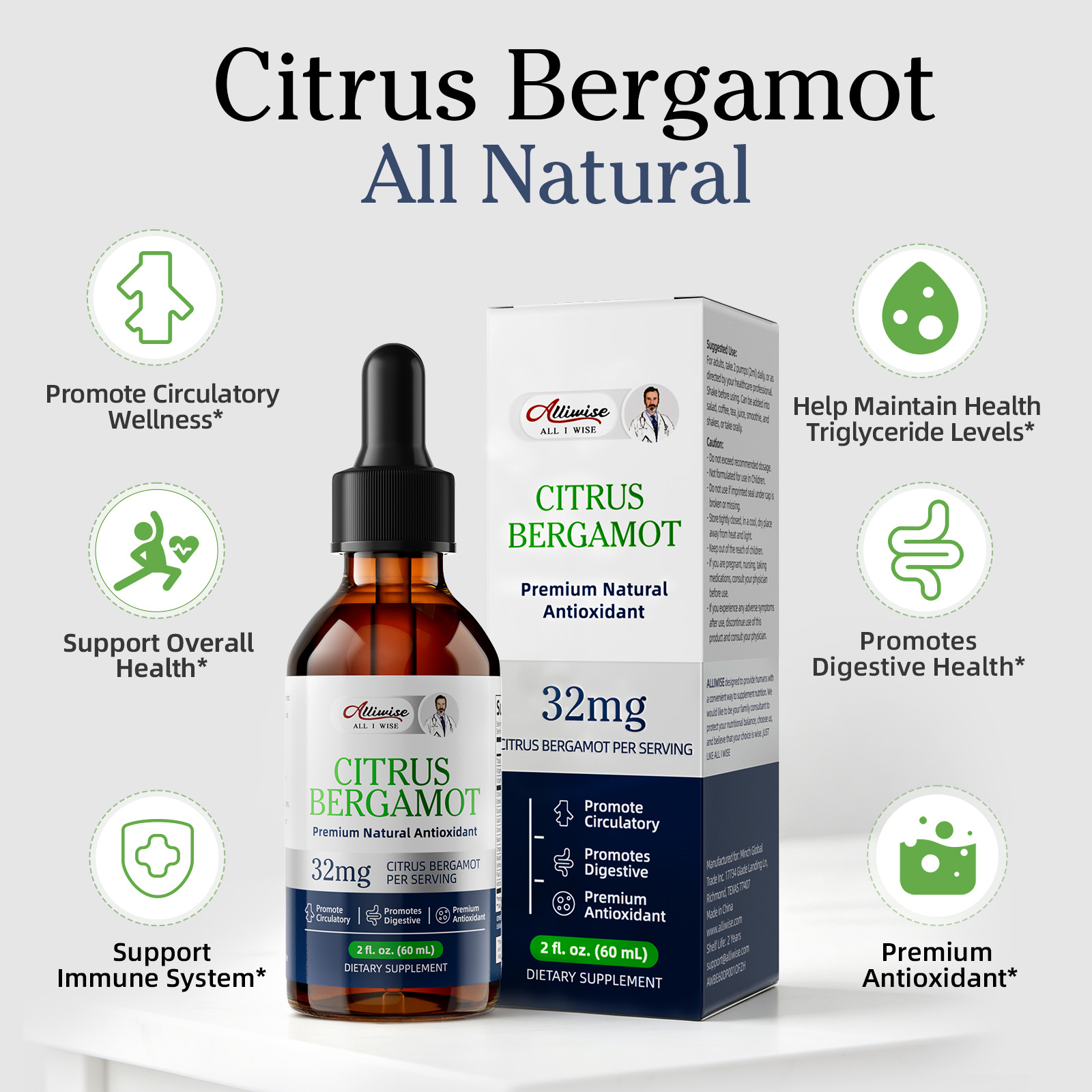 Alliwise Bergamout Extract Dro - Health Wellness Day 评论和价格